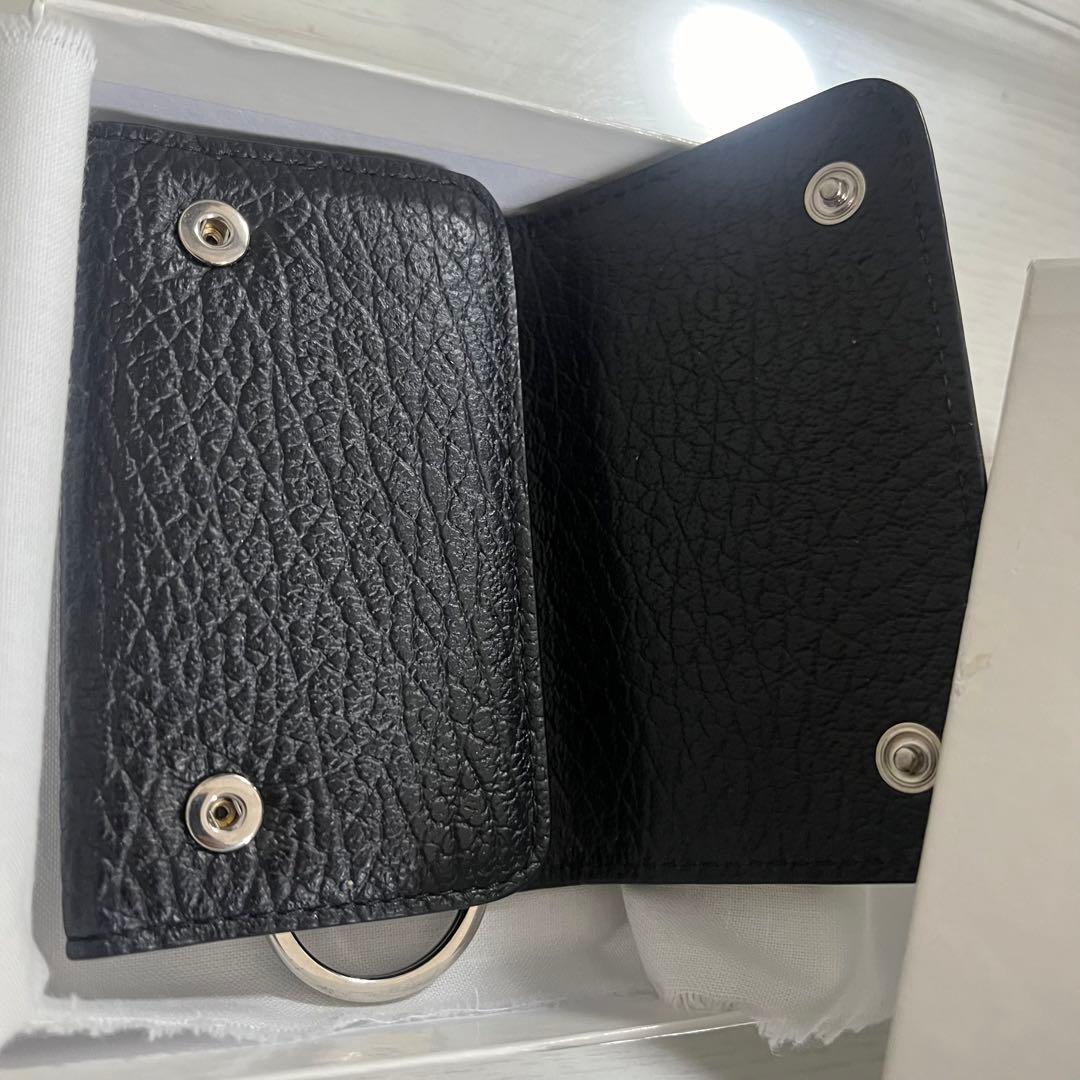 Maison Margiela 4ステッチレザーキーケース ブラック