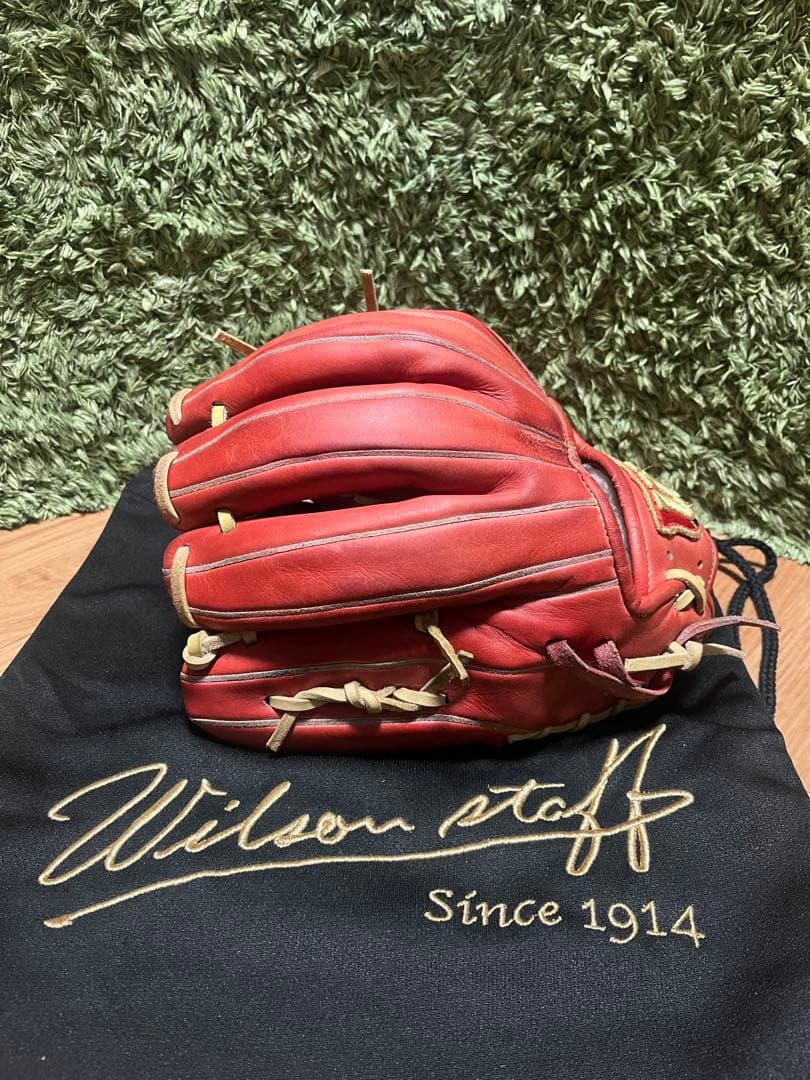 ウィルソンスタッフ デュアル 硬式内野手用87型 Eオレンジ×キャメル