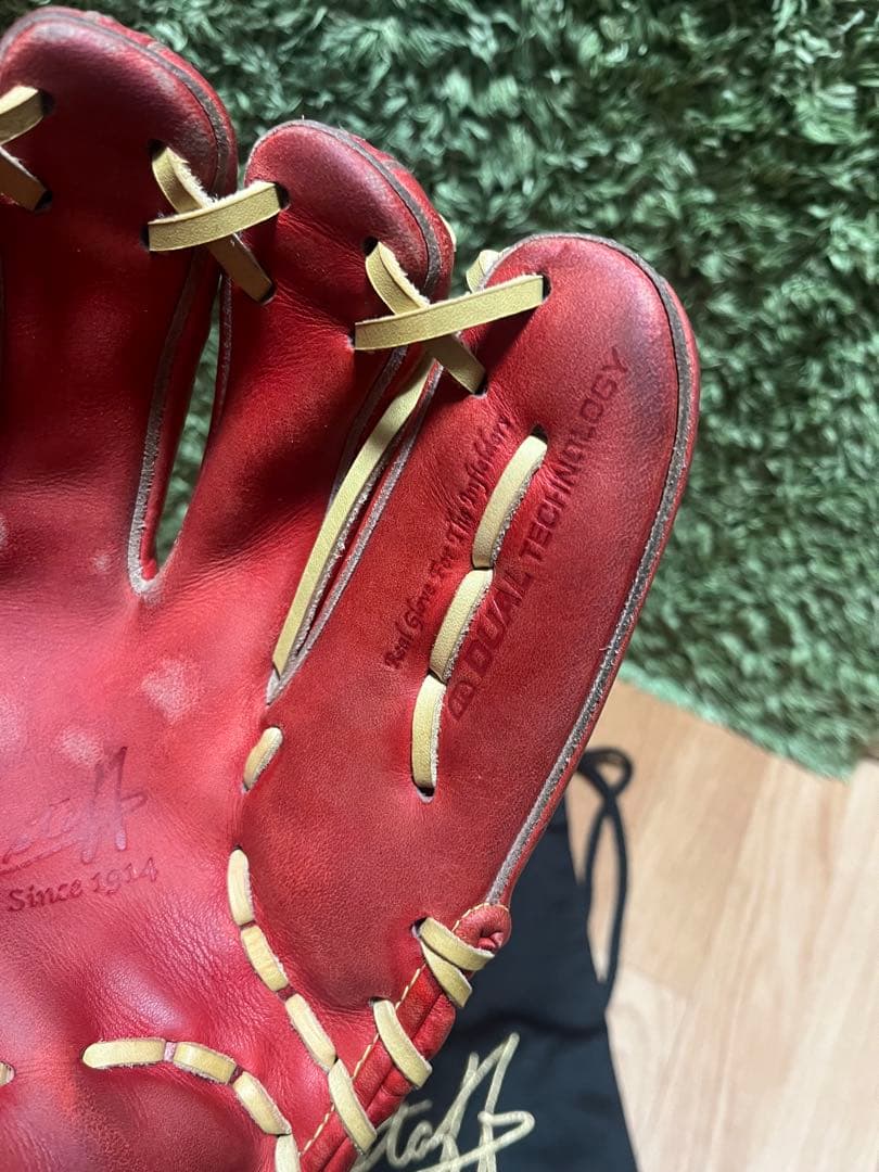 ウィルソンスタッフ デュアル 硬式内野手用87型 Eオレンジ×キャメル