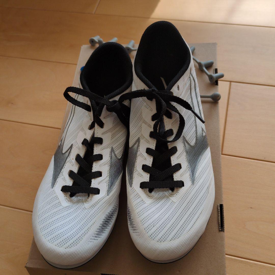 新品未使用　Mizuno スパイク・シューズ ホワイト/グレー　25センチ