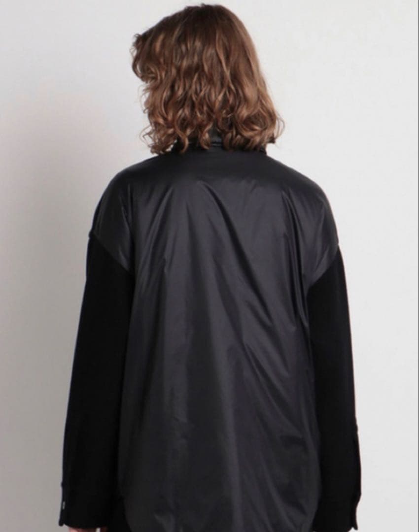 Theory ブラック　コンボシャツジャケット　カシミヤ　中綿　S