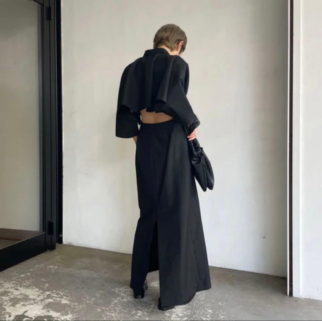 shi　IIROT モヘアポプリンテーラードドレス