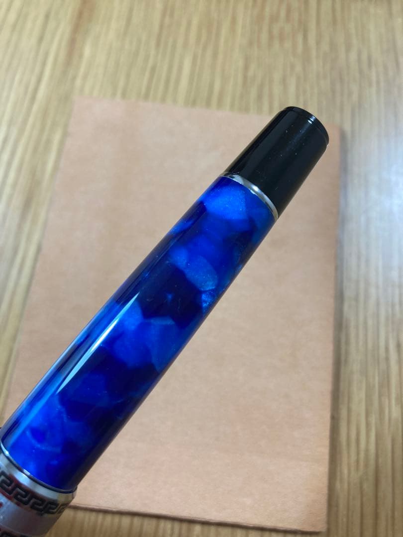 大幅値下げ！アウロラ 万年筆 青 14K金 Mニブ