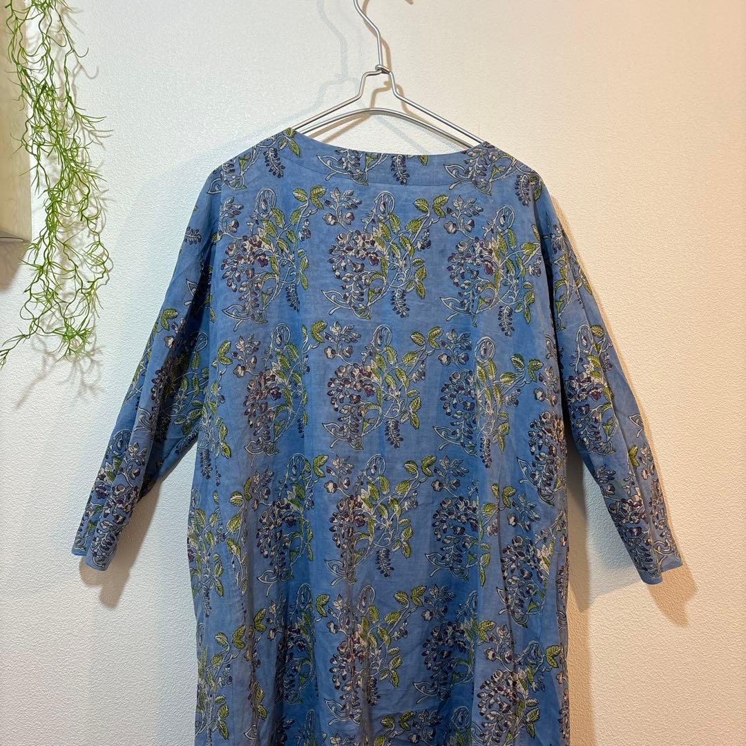 45R インド綿チュニックワンピース