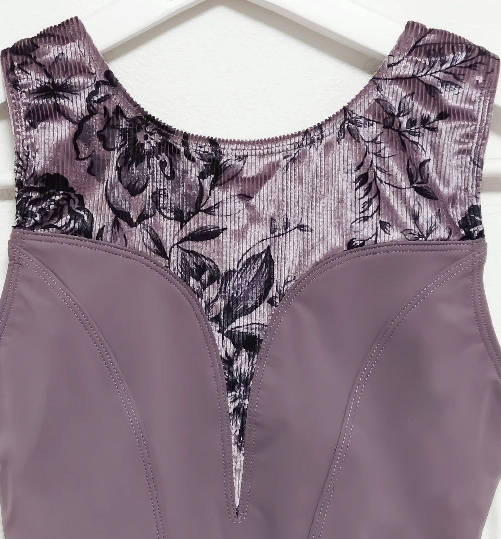 M ダンス ド パリ ベロアヴィンテージプラム レオタード ＊ バレエ ダンス