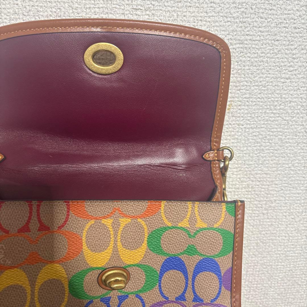 ウィロウ サドル バッグ レインボー シグネチャー キャンバス