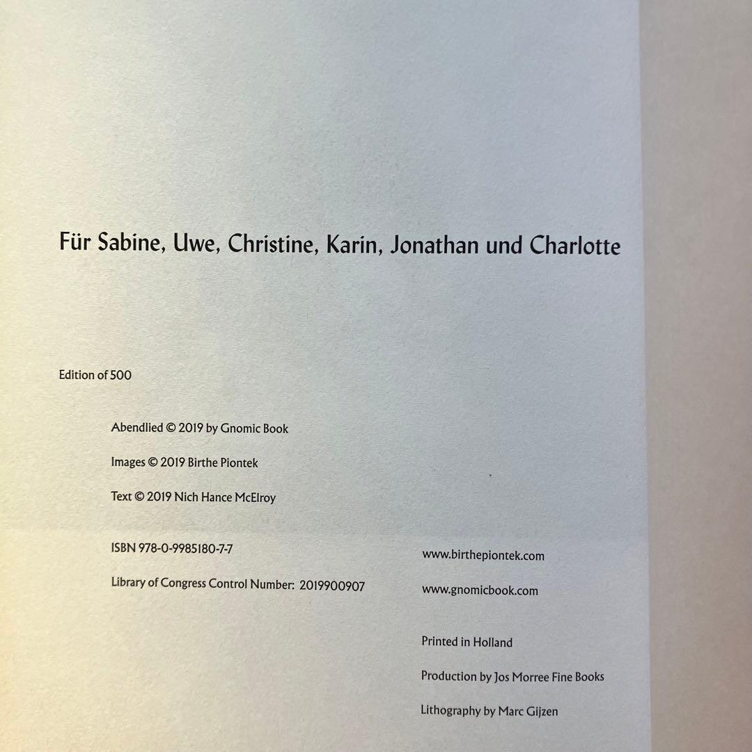 Birthe Piontek 写真集　ビルデ・ピオンテック