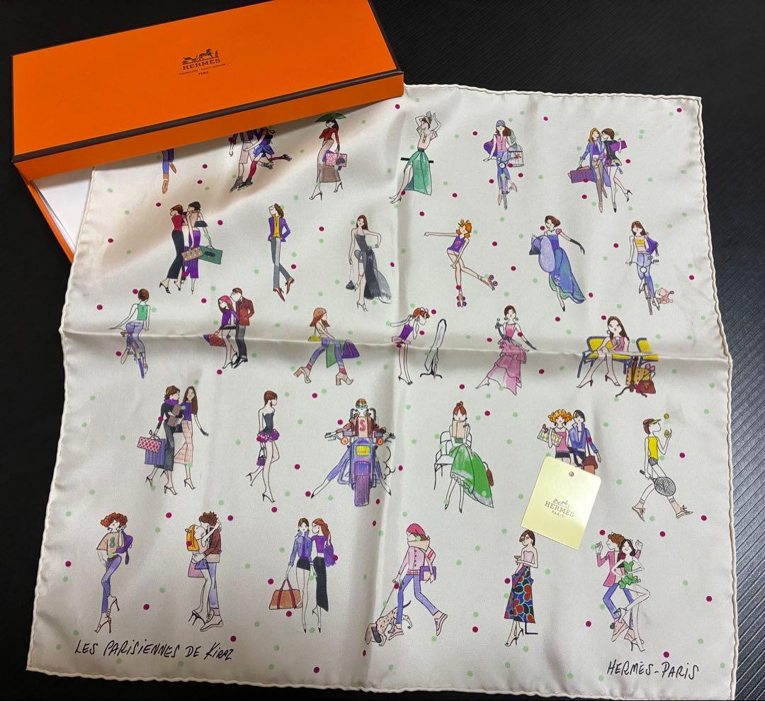 HERMES◆エルメス◆カレ45 クリーム