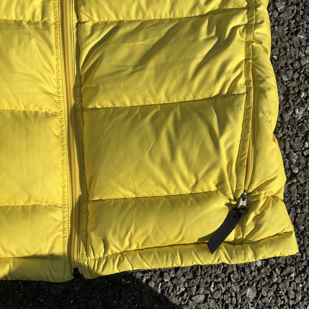 Patagonia パタゴニア ダウンベスト 黄色 Mサイズ ドローコード