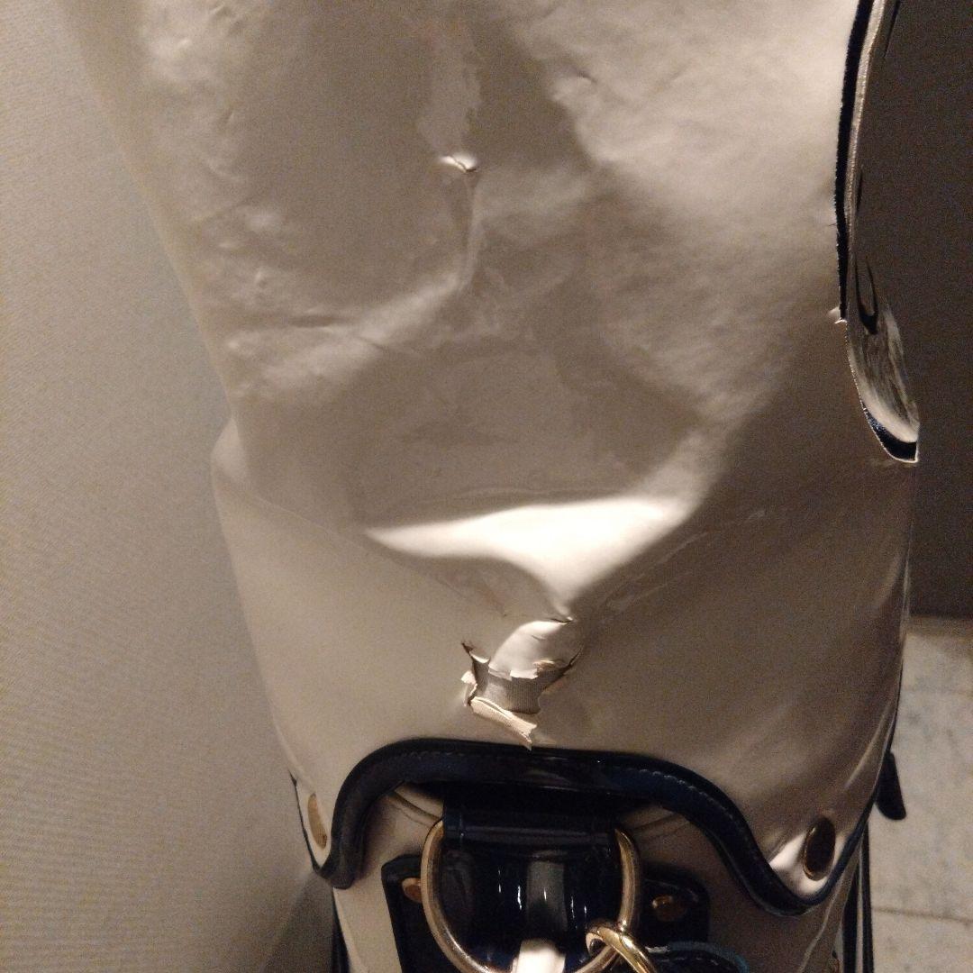 PEARLY GATES キャディバッグ ホワイト/ネイビー　ユニセックス