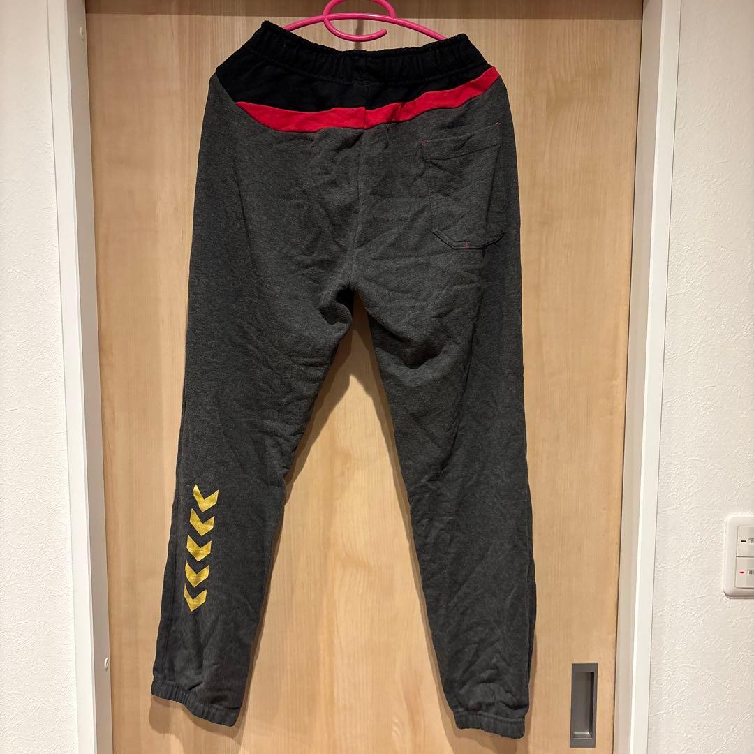 新品 hummel スエットジャージ上下セットアップ 赤グレー Mサイズ