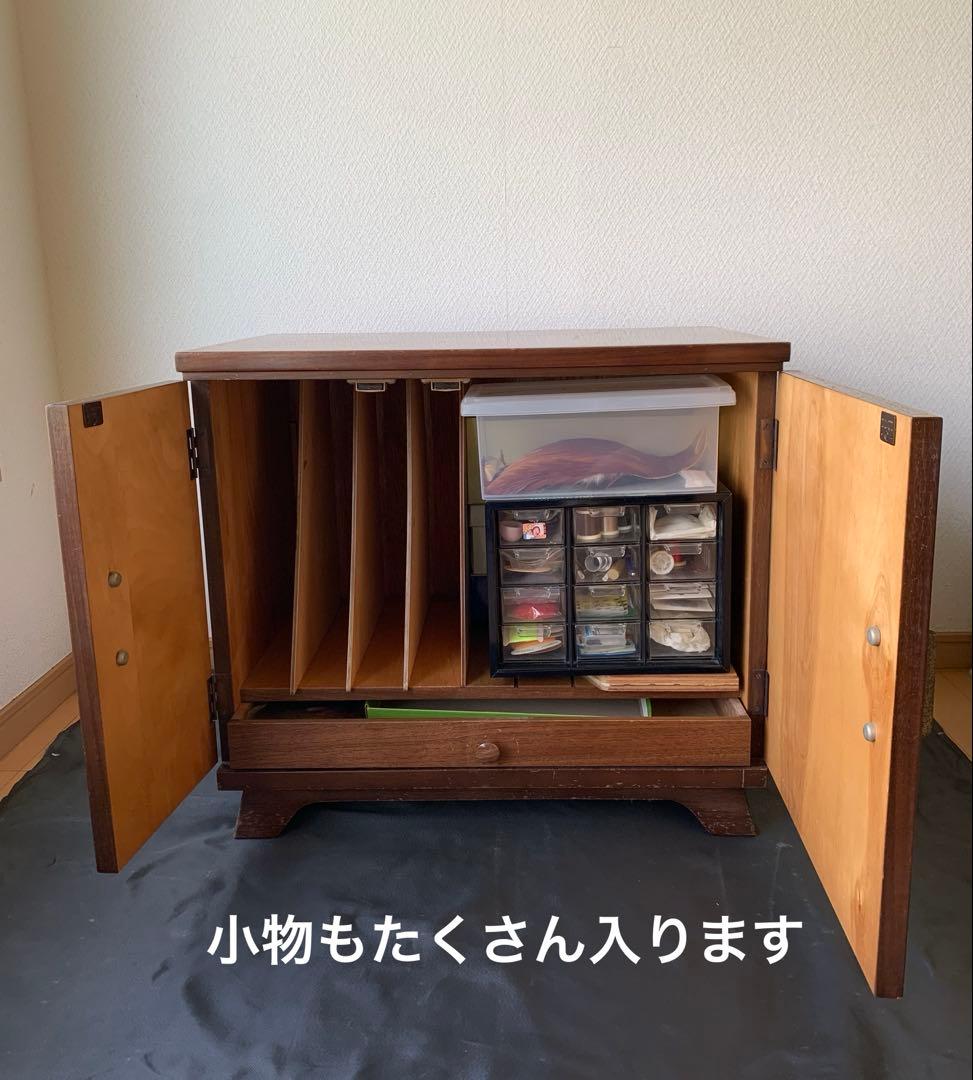 レコード収納　木製家具