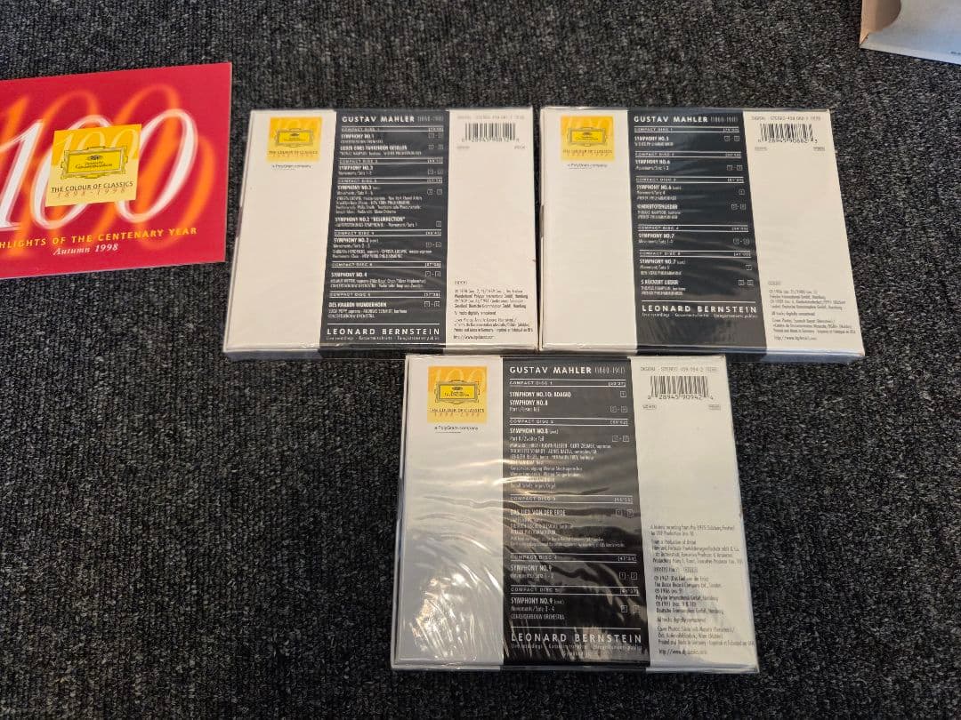 ★ディスク未開封★マーラー 交響曲全集/歌曲集 バーンスタイン 16枚組CD