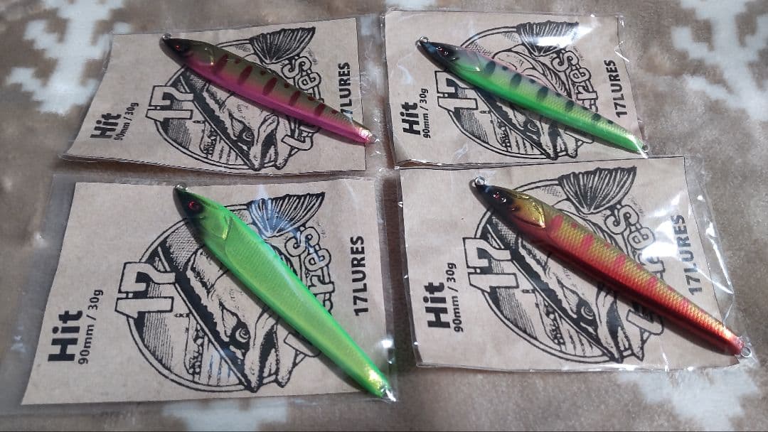 17Lures Hit メタルジグ 90mm 30g 4個セット