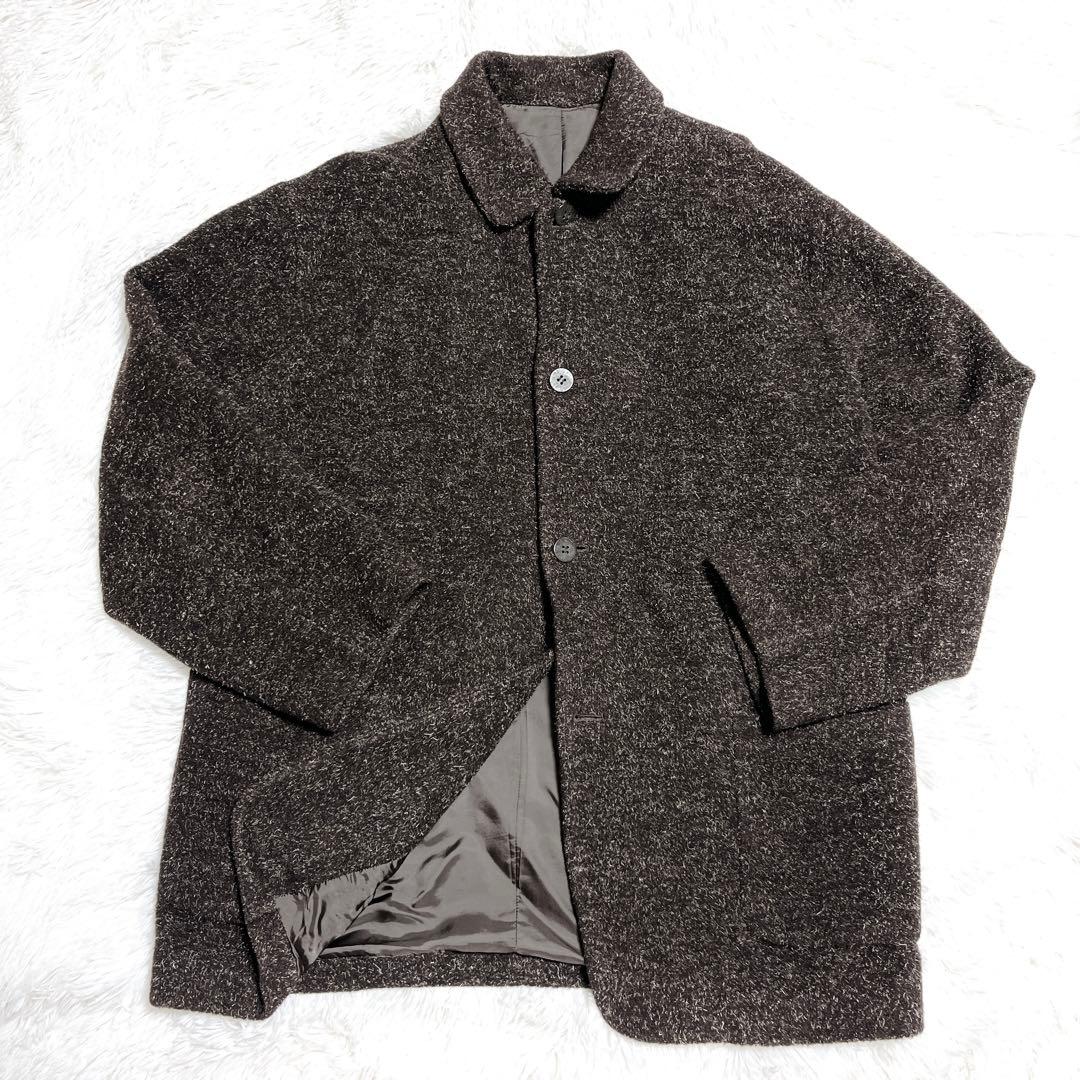 美品 ヨーガンレール ウール コート ジャケット シングル ボタン 黒 大きい