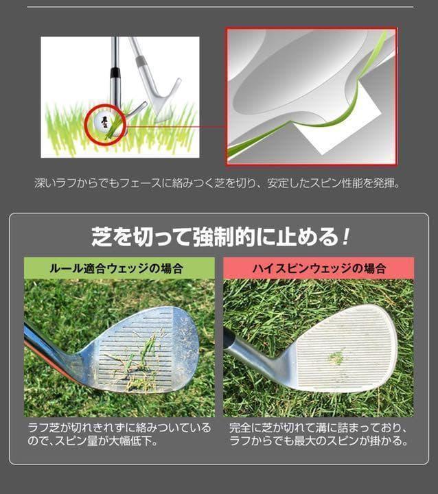 【左 ヘッド単品】世界最多角溝で超絶スピン! ダイナミクス ハイスピンウェッジ