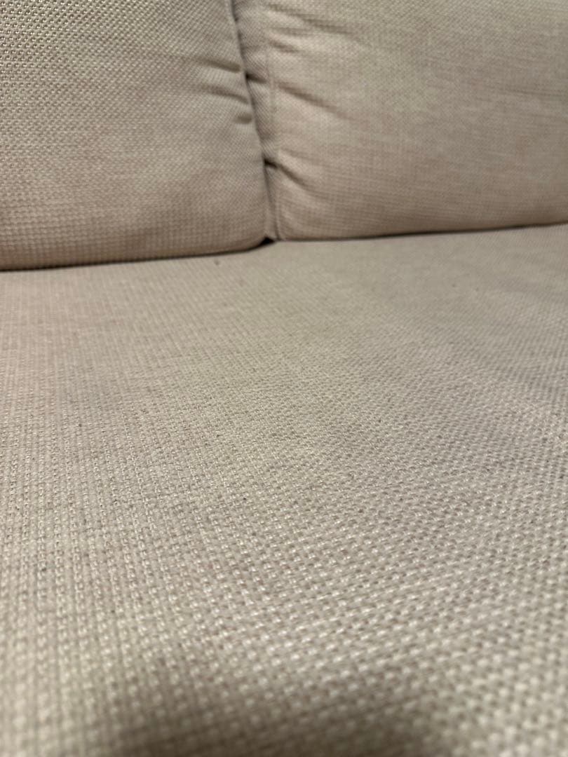 ベージュ 2人掛けソファ 木製脚　野田産業 NDstyle