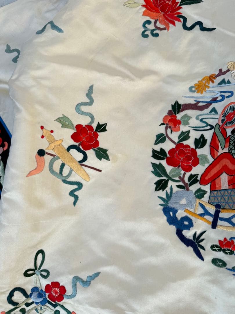 50s 60s ヴィンテージ マンダリアン チャイナジャケット シルク 刺繍