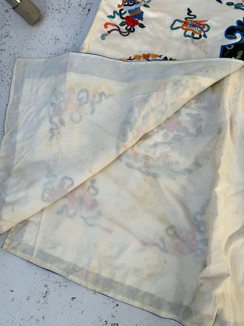 50s 60s ヴィンテージ マンダリアン チャイナジャケット シルク 刺繍