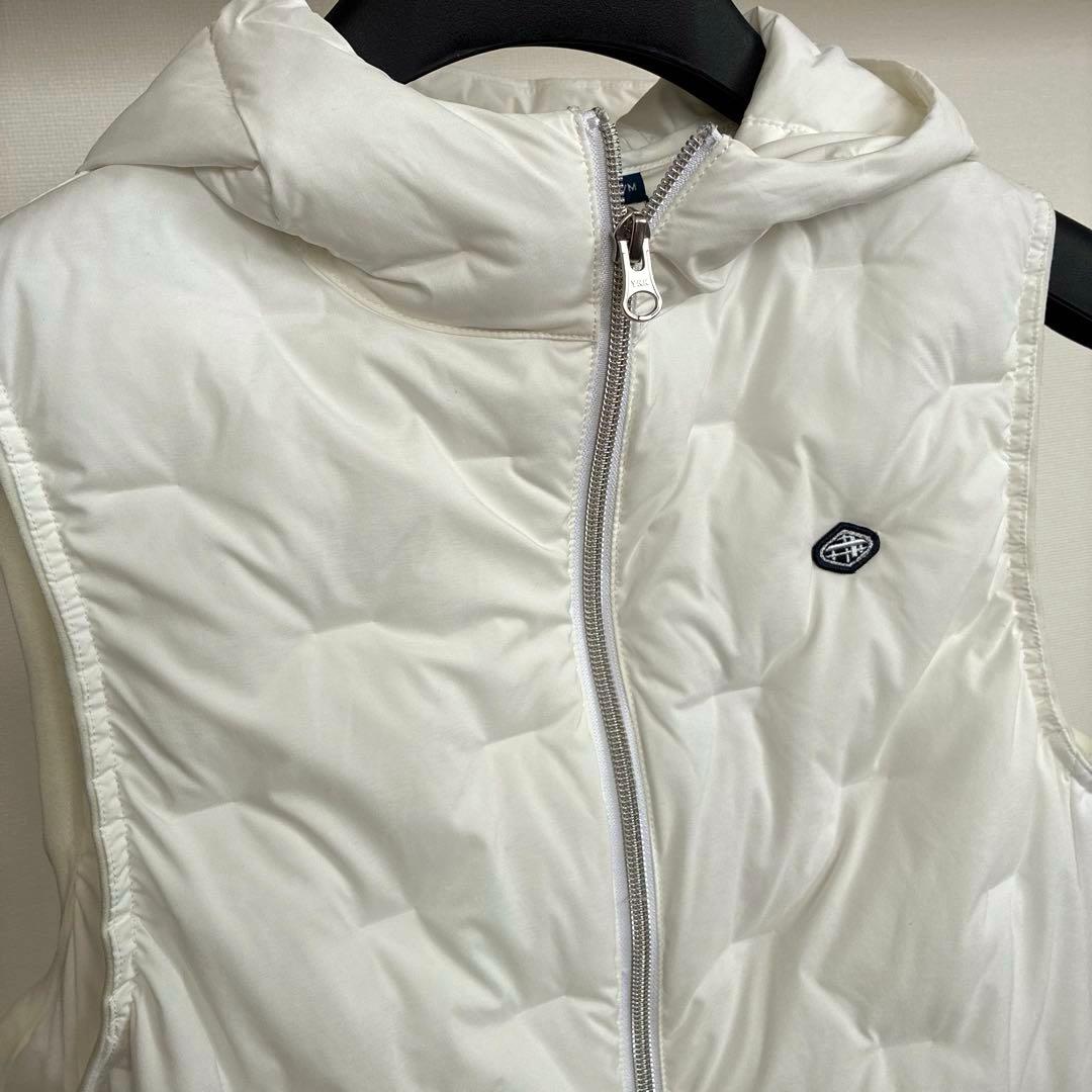 【新品】フィドラFIDRA ゴルフ中綿ワンピース フーディ ベスト ホワイト M