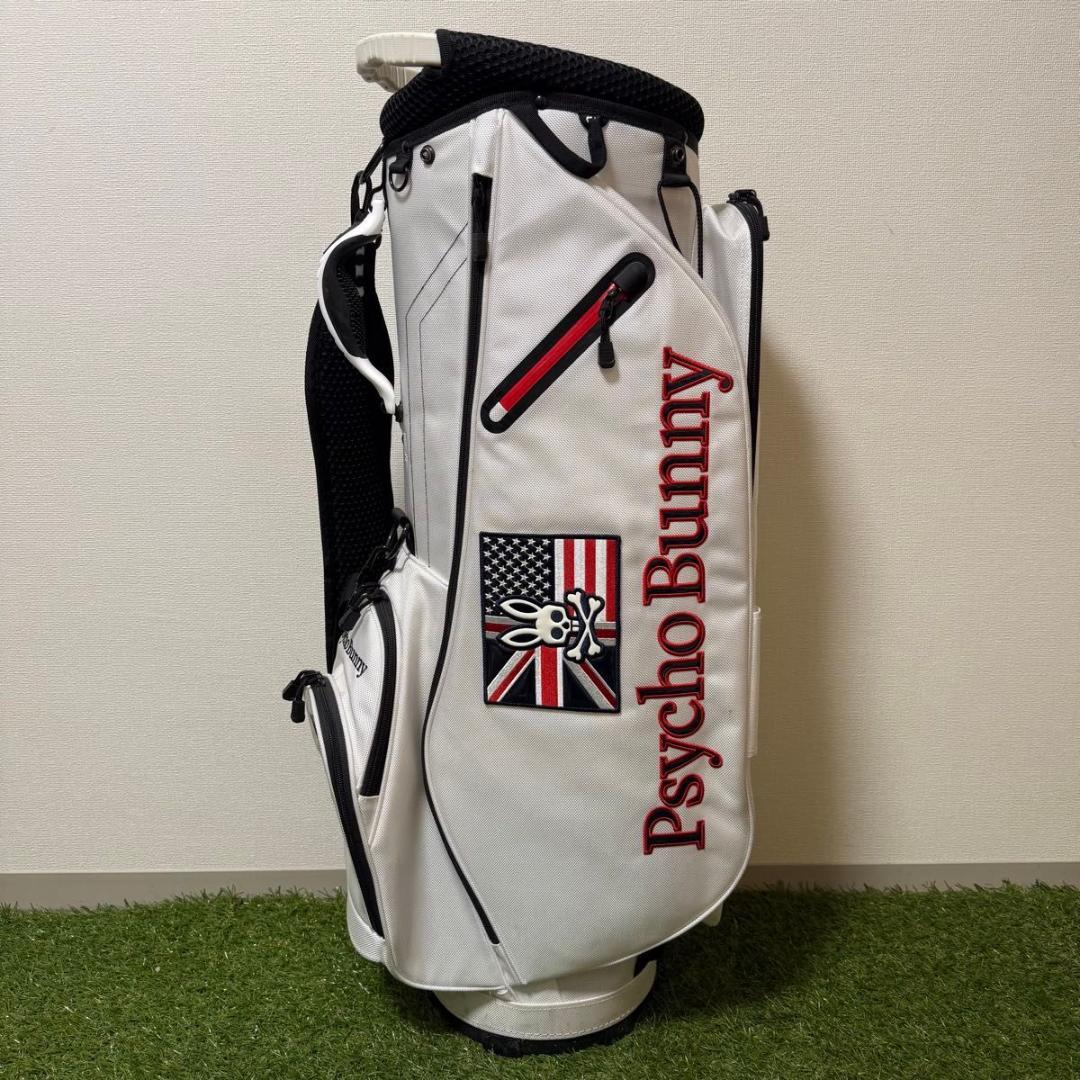 PsychoBunny サイコバニー キャディバッグ 美品 ホワイト系 軽量