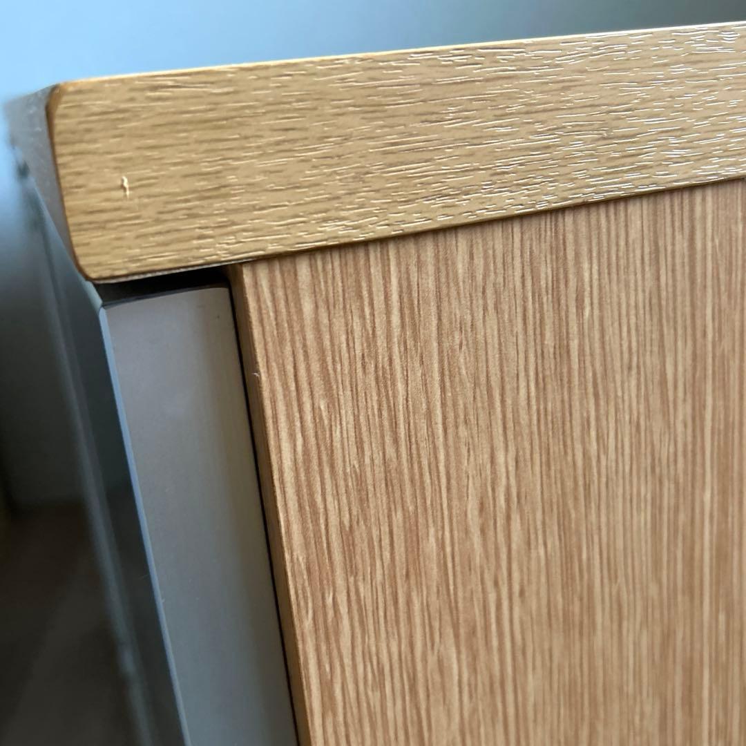 【たのめる便】ニトリサイドボード/食器棚　モデナ2 120LBR ガラス扉