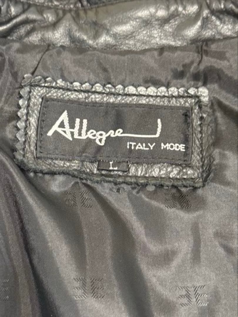 「Allegre/アレグリ」イタリア製　羊革レザートレンチコート　L
