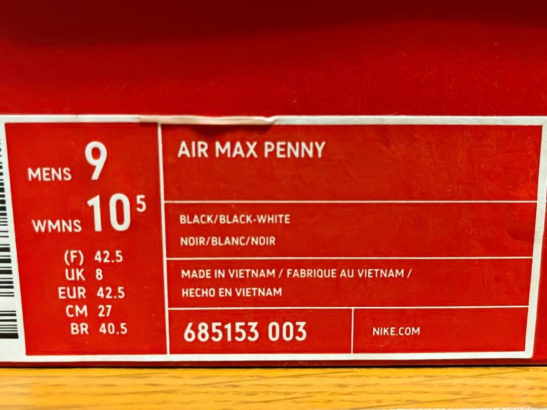 Nike Air PENNY 27.0cm エアペニー1 USED