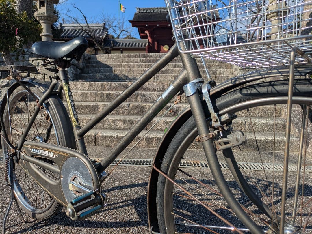 ナショナル　実用車　昭和　レトロ　自転車 ロッドブレーキ　ビンテージ