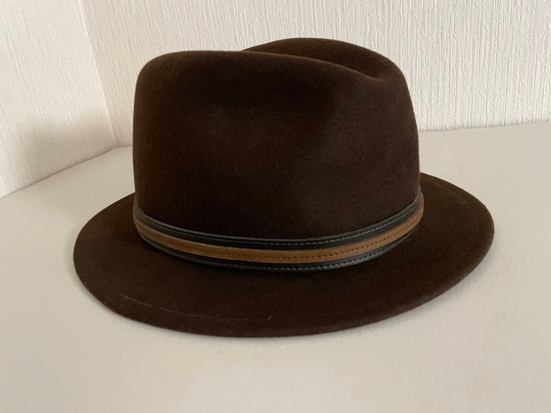 ジョンストン&マーフィー〈Wigens 〉ブラウン ウール100%フェルトハット