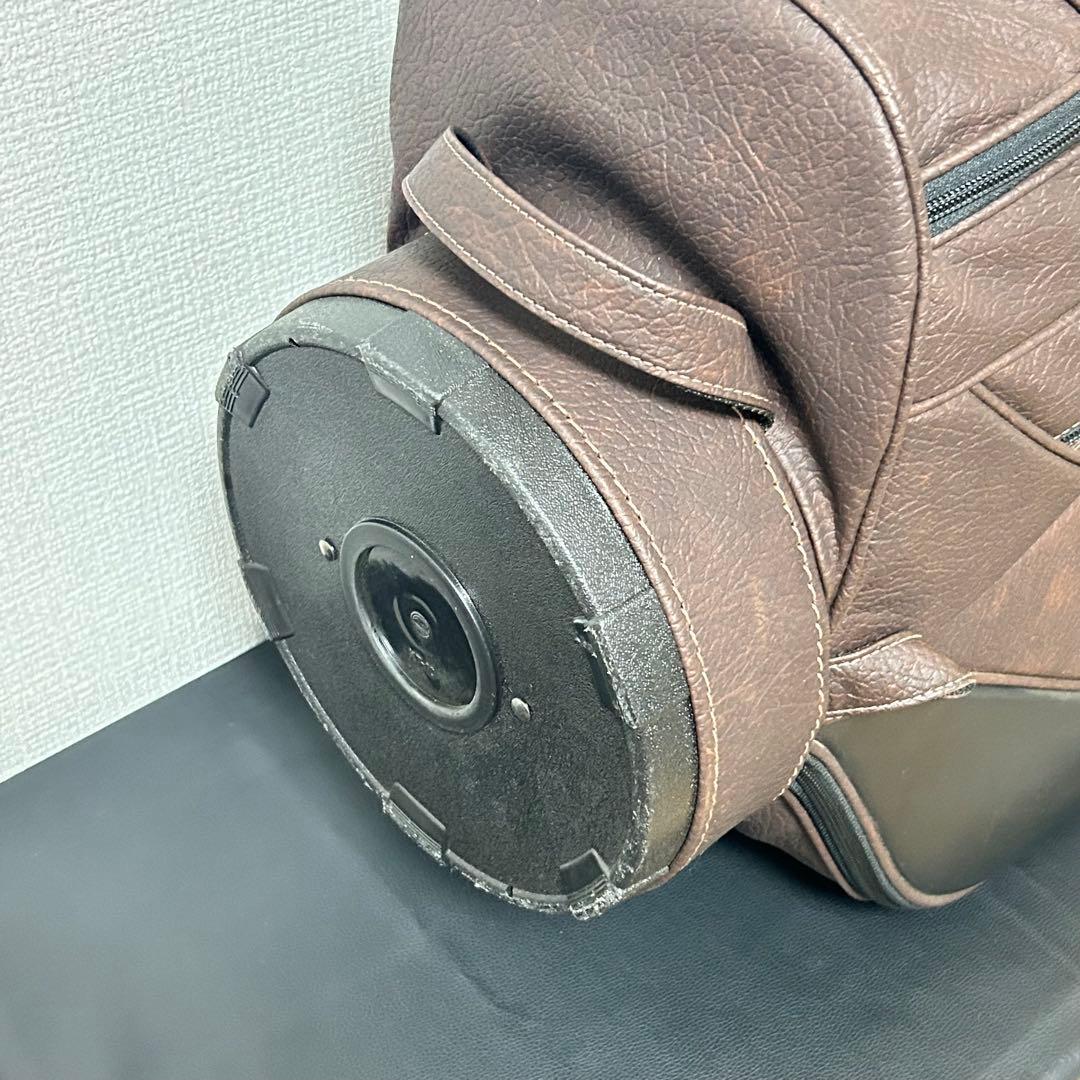 キャスコ Kasco キャディバッグ 9型 ブラウン×ブラック 美品 フード付