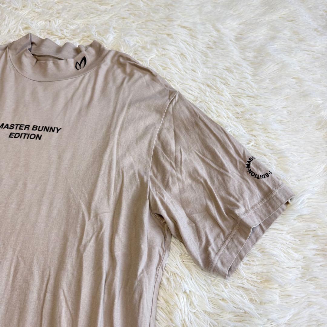 【マスターバニー】美品 モックネック ベージュ ビッグロゴ 6サイズ メンズ