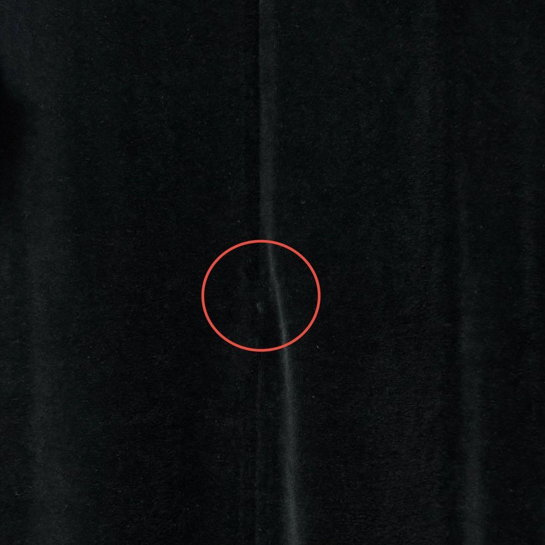 アダムエロペ フロントジップ ベロアワンピース 黒 F