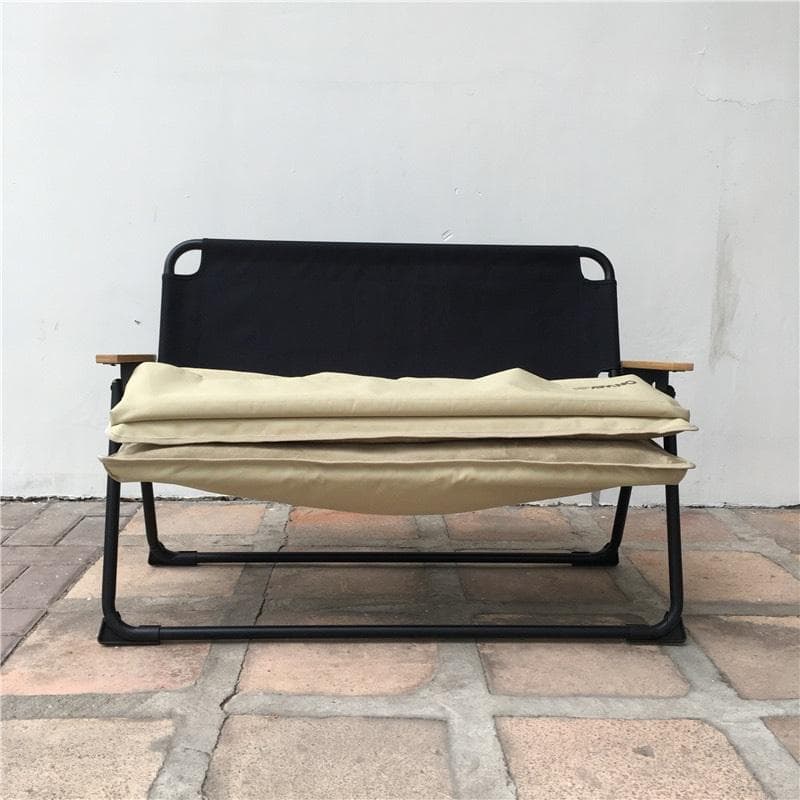 Simpleme ベンチチェア ブラック OW-130 クッションカバー付