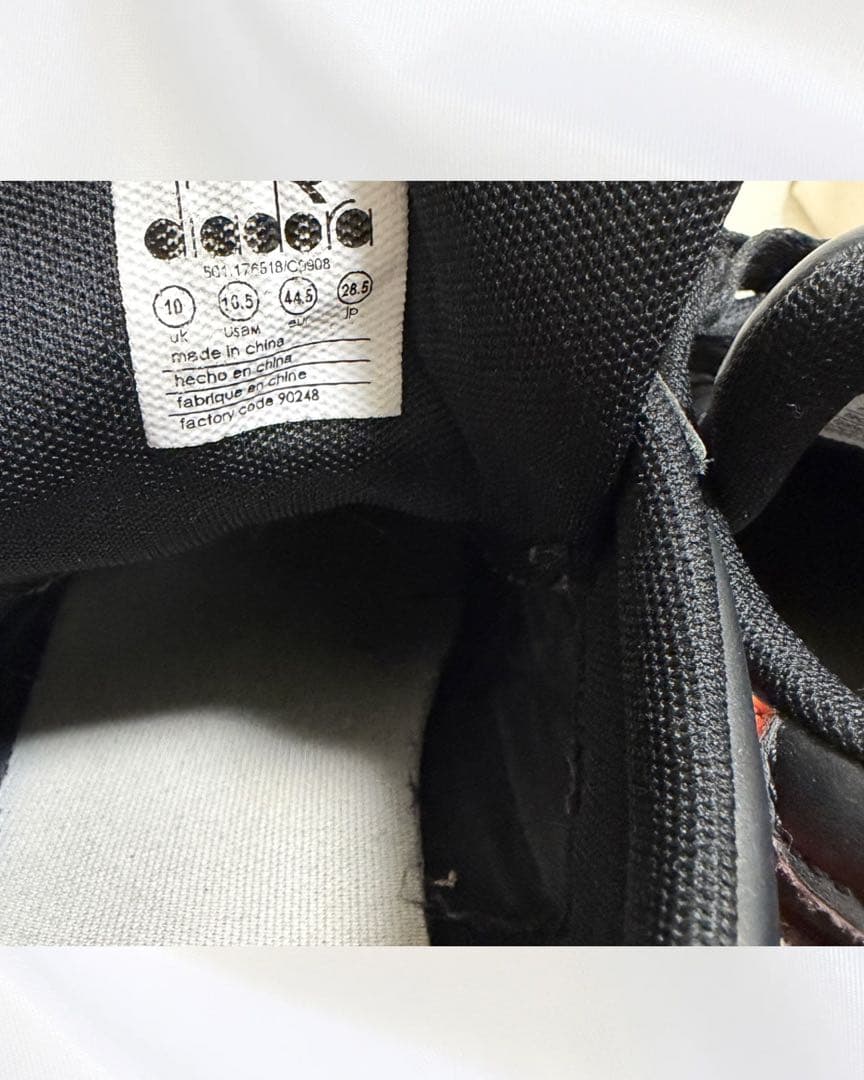 【限定1点】レア diadora ディアドラフットサル28.5 ブラックオレンジ