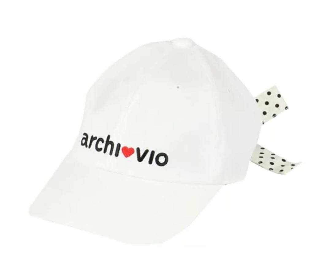 タグ付き未使用　archivoホワイトキャップ リボン付き