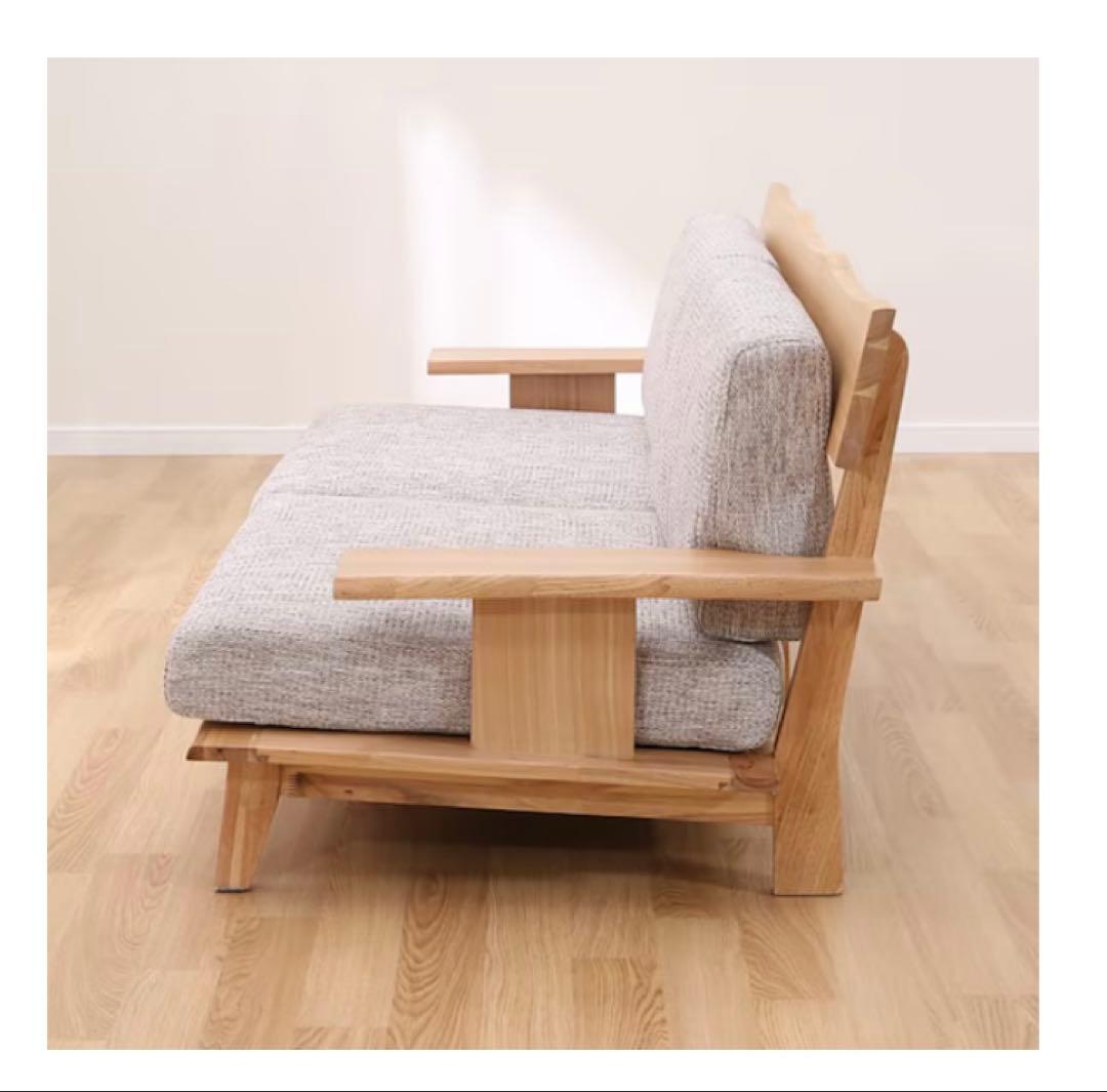 ★引き取り限定★3人掛けロータイプ・ソファ(布張り・ニトリ製)