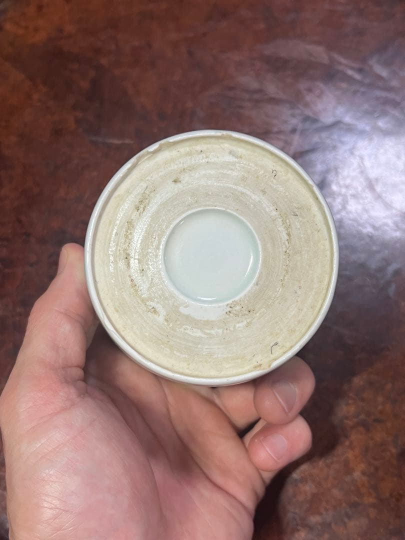 古伊万里 そば猪口 蕎麦猪口 金彩 色絵 線描 鶴亀 鍋島 亀山 松竹梅 民藝