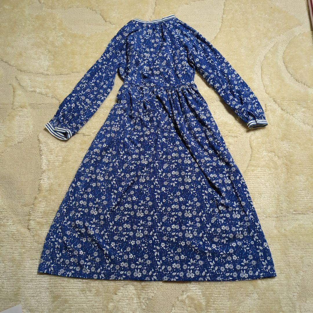 シップス エニィ :フラワー ストライプ ミックス フレア シャツ ワンピース