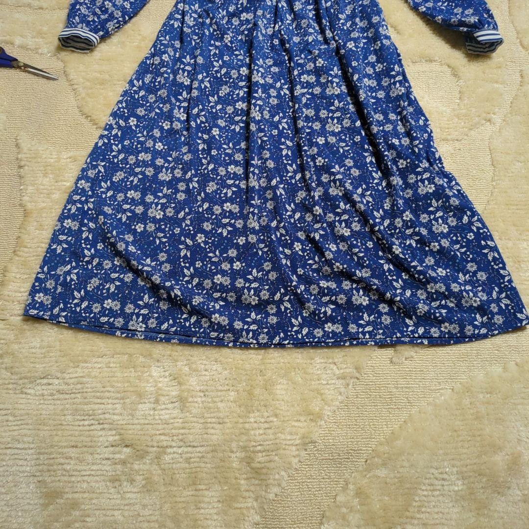 シップス エニィ :フラワー ストライプ ミックス フレア シャツ ワンピース