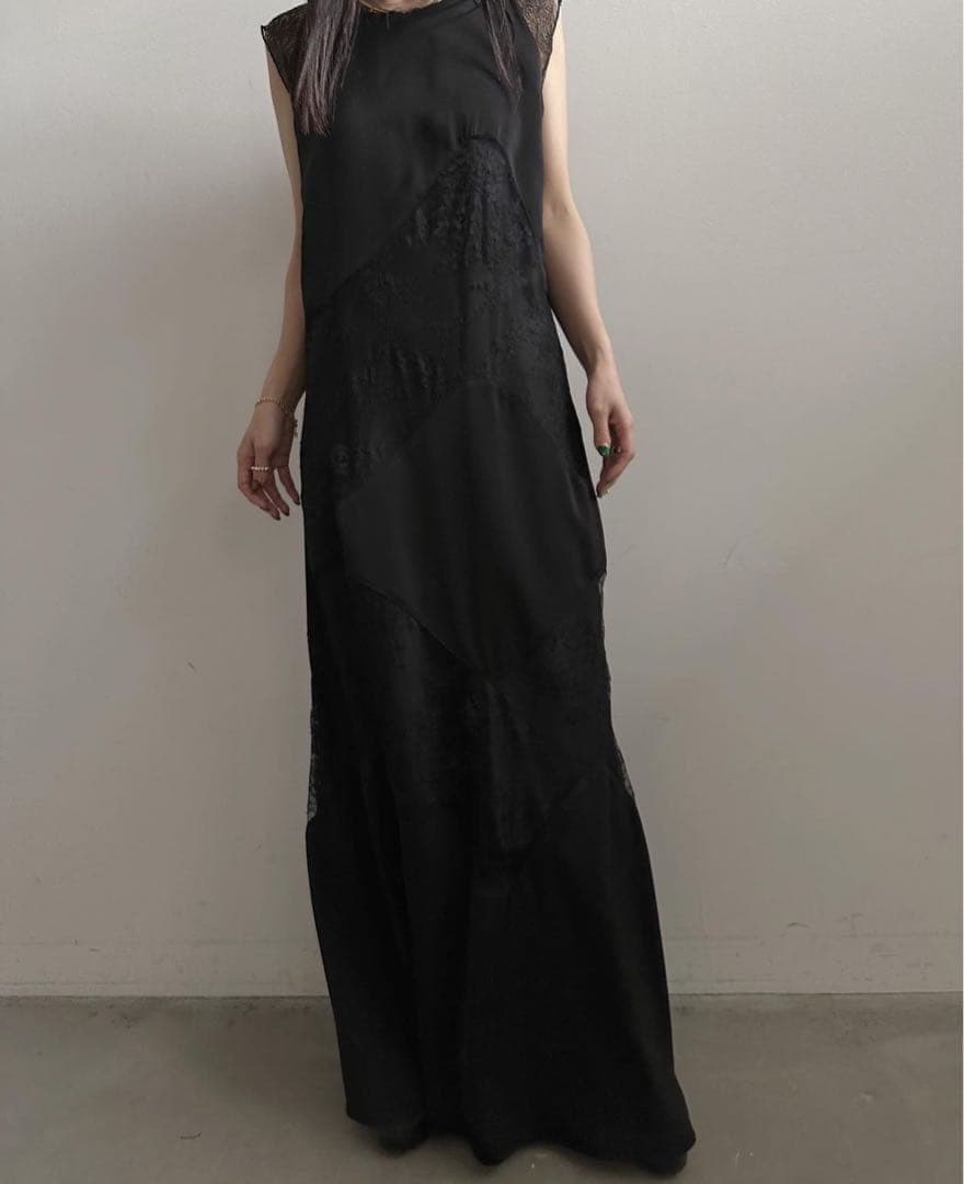 AMERI Vintage レースワンピース ドレス 黒 結婚式　アメリ