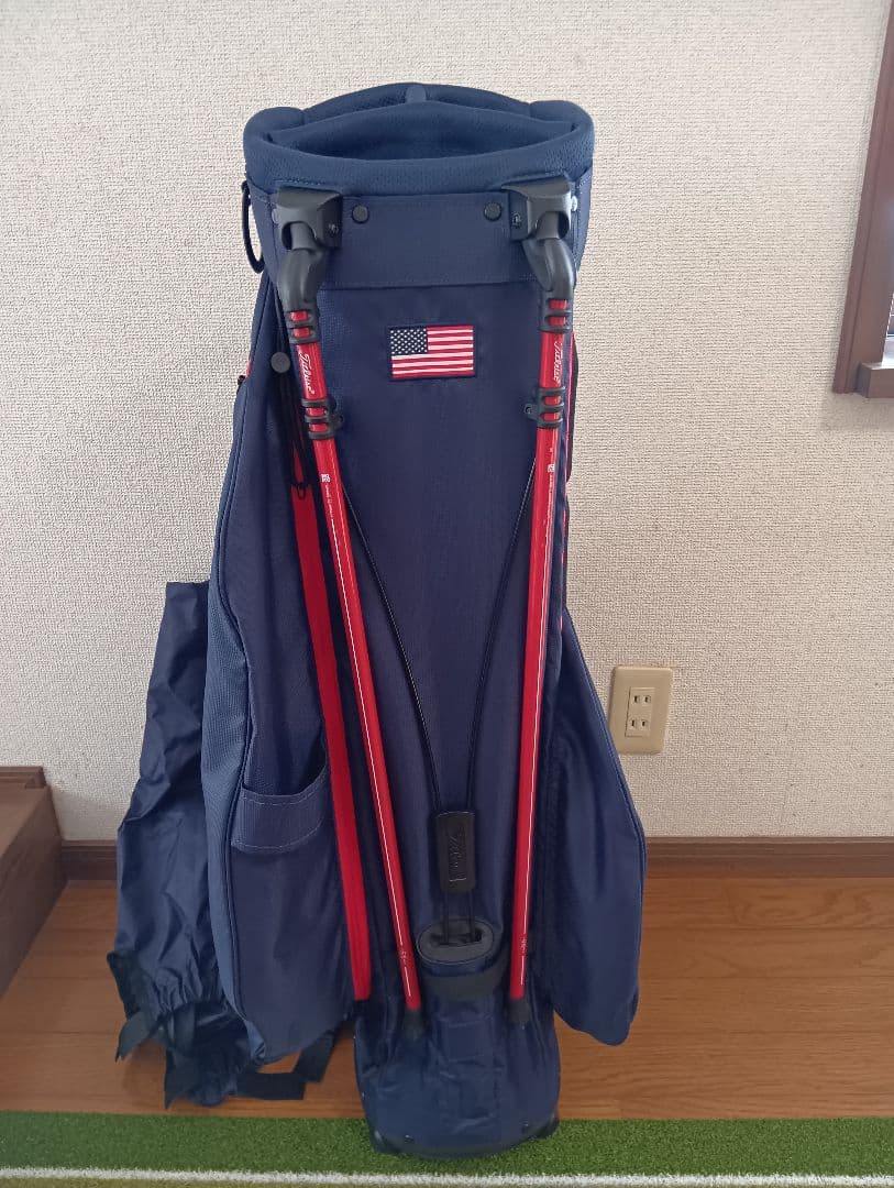 Titleist ゴルフキャディバッグ ネイビー/レッド