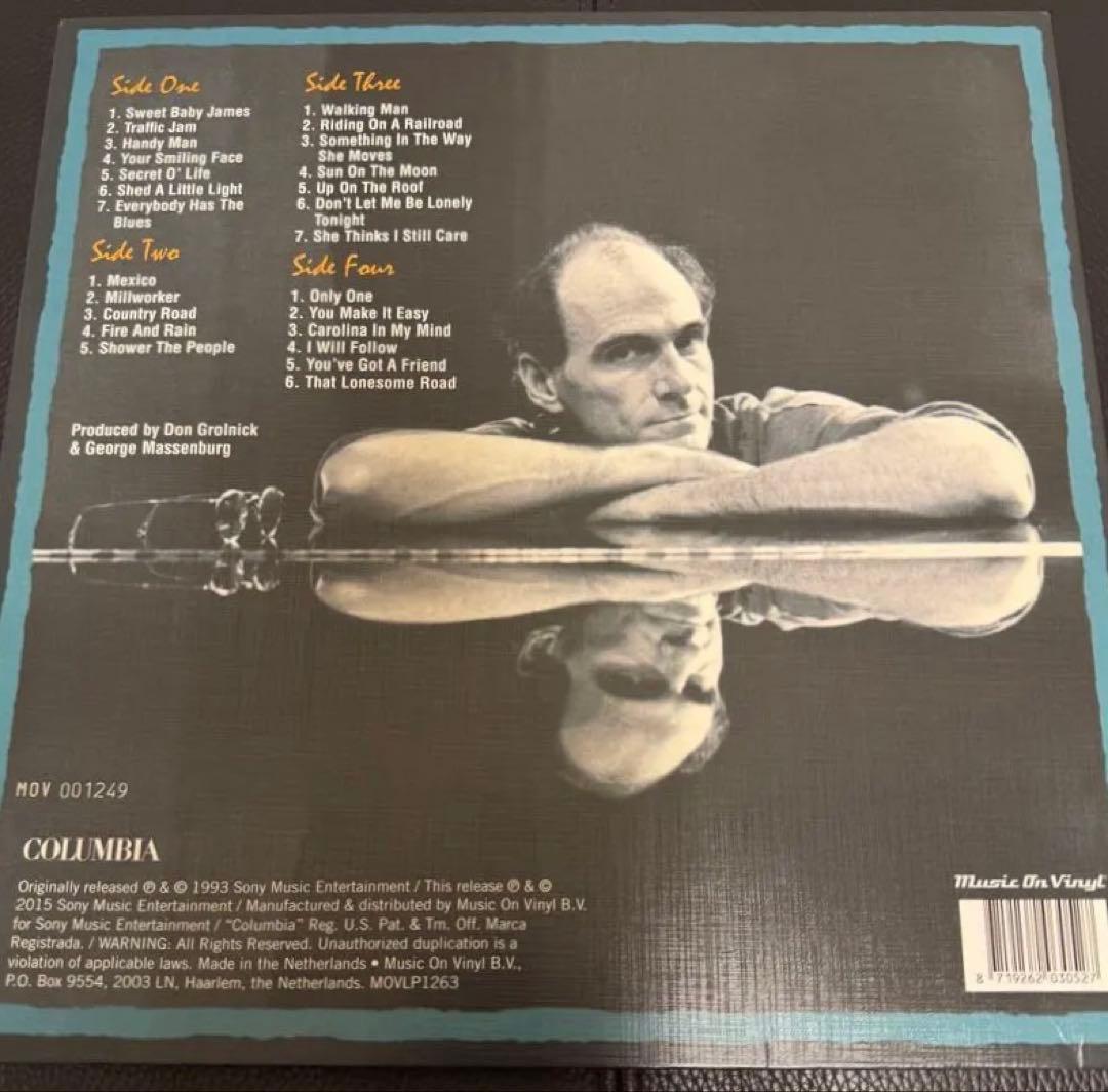 美品レコード！James Taylor / Live 生産限定盤