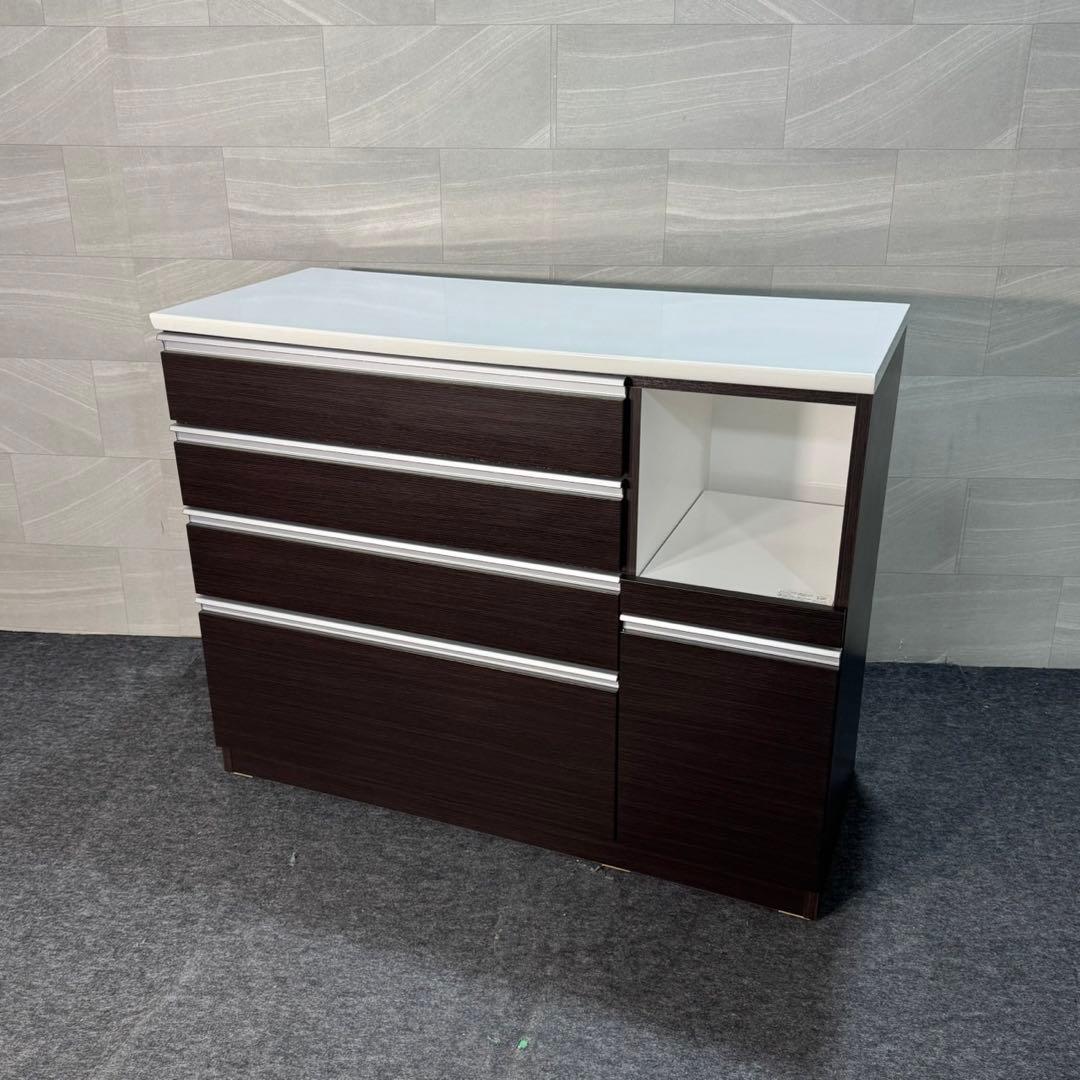 ニトリ キッチンカウンター レジューム 幅120cm 食器棚 d3554