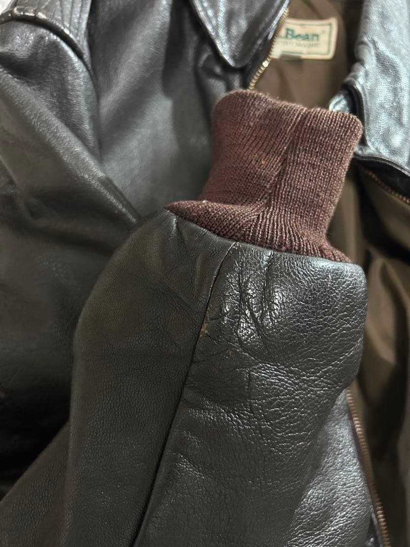 80s l.l.bean A-2 レザージャケットフライト 44 USA製