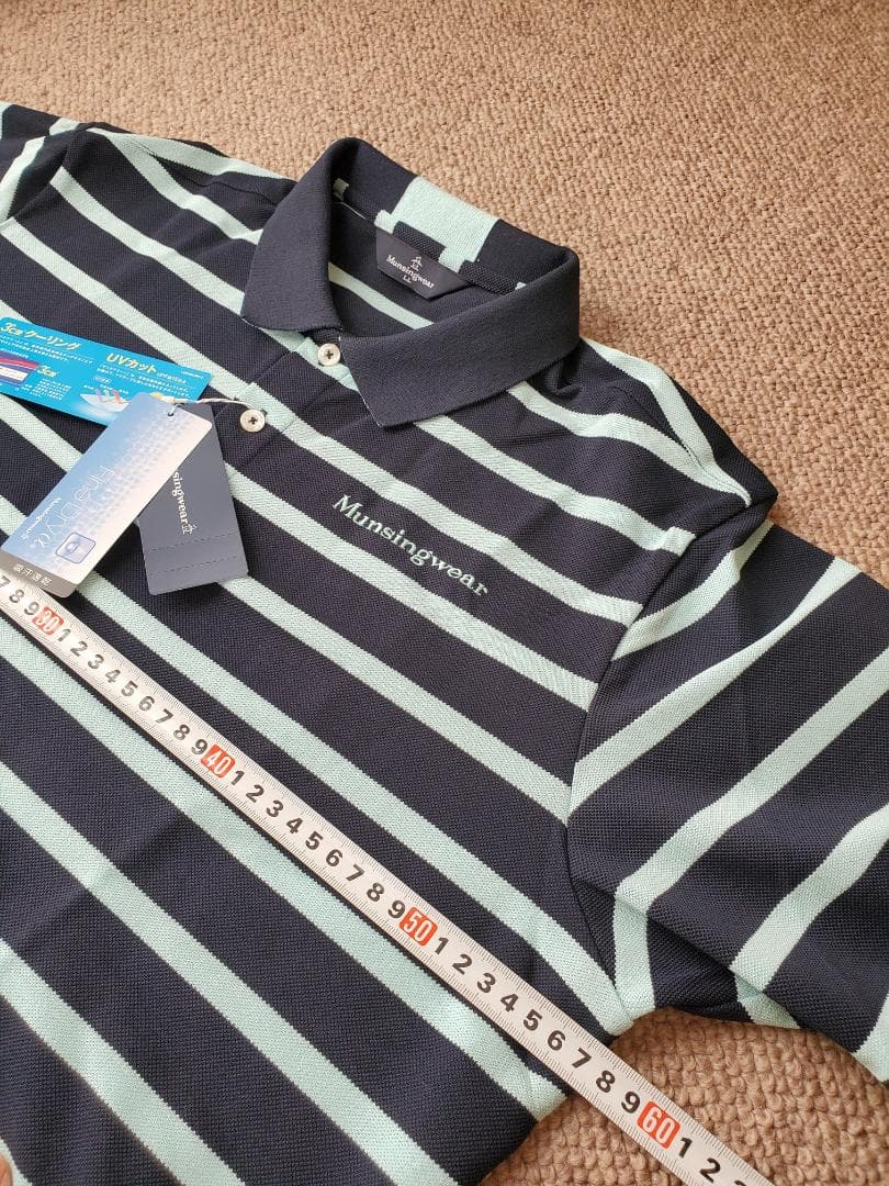 放出！新品未使用Munsingwear ポロシャツ LL ネイビー/ミント