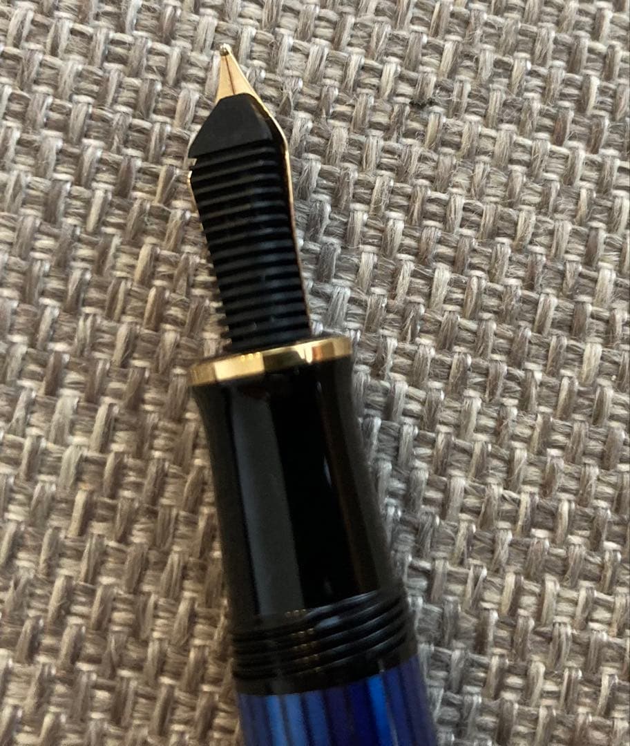 PELIKAN 万年筆 Souveranブルーストライプ ペン先14C-585