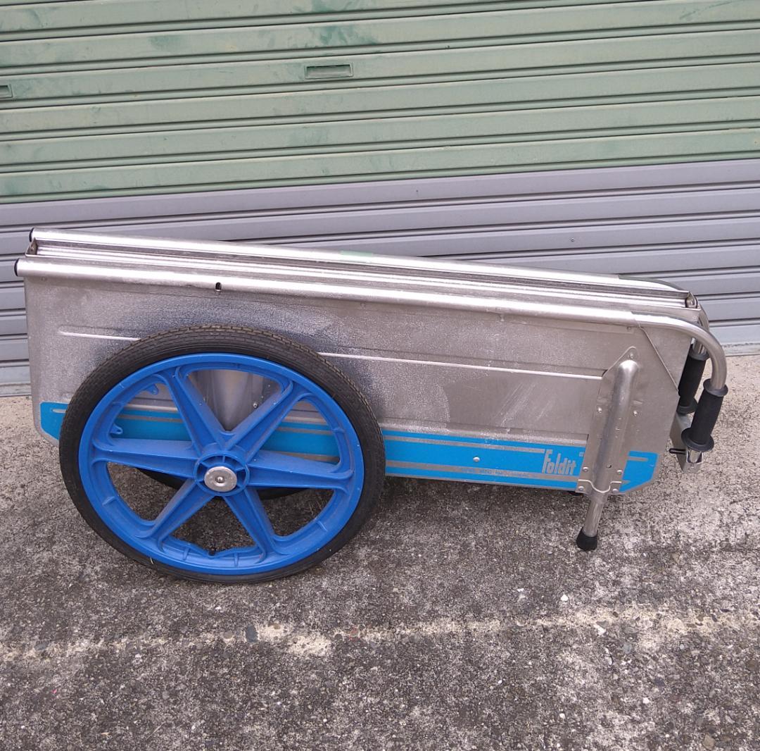 引取限定 大阪市住吉区 折りたたみ リヤカー 軽量 広い荷台を持つ荷運搬用カート