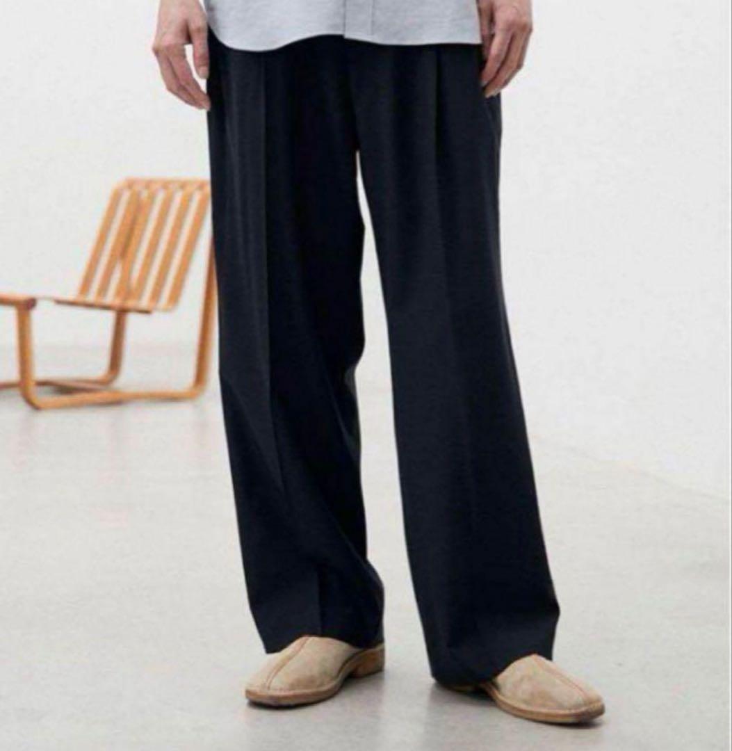 LIDNMSUMMER WOOL WIDE SLACKS　L