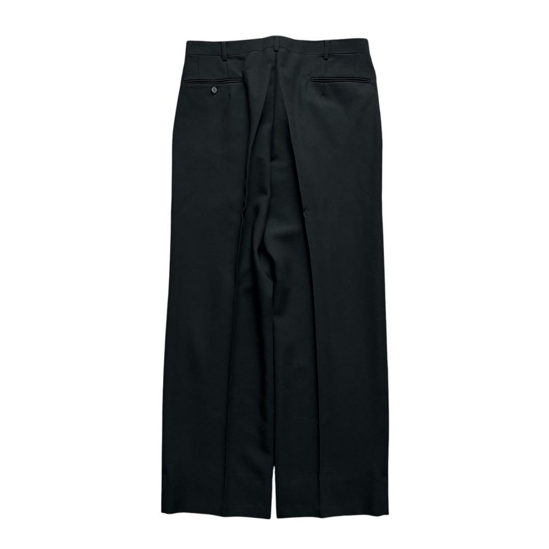 スーツ 90s 00s 2tuck summer wool slacks BLK